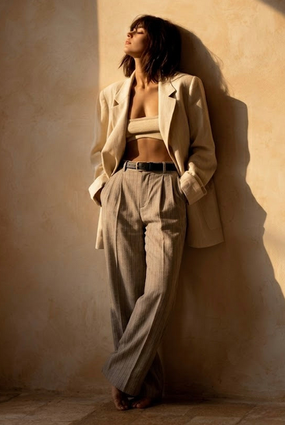 PANTALÓN NEREA LINEN CAMEL