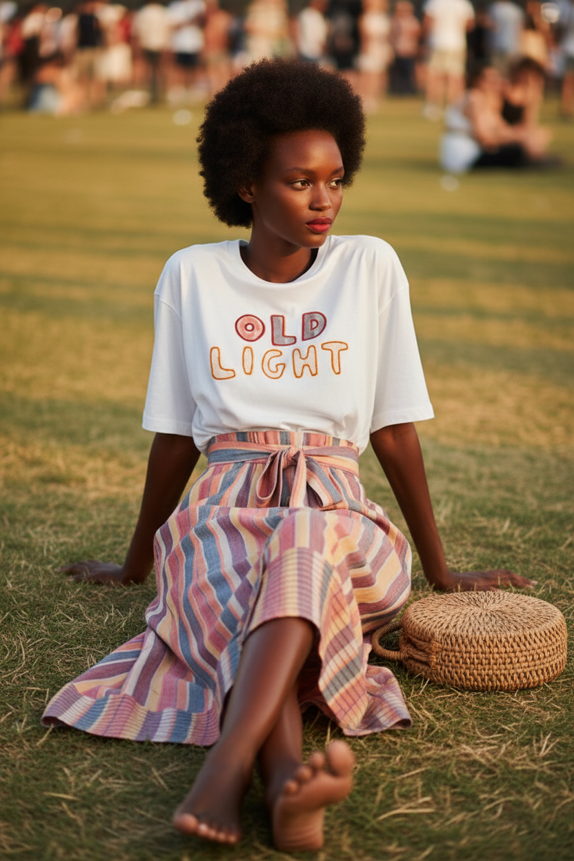 FALDA ANYCIA  RAYURES ORANGE