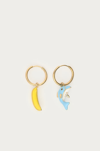 PENDIENTES BANANA & DOLPHIN