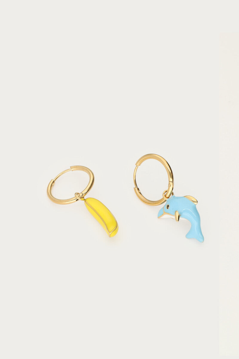 PENDIENTES BANANA & DOLPHIN
