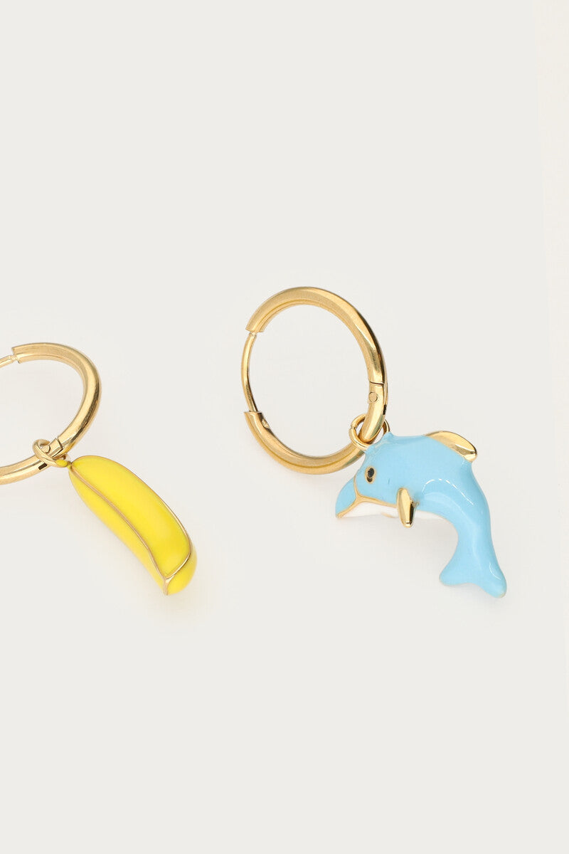 PENDIENTES BANANA & DOLPHIN