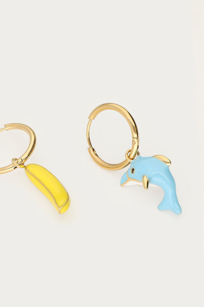 PENDIENTES BANANA & DOLPHIN