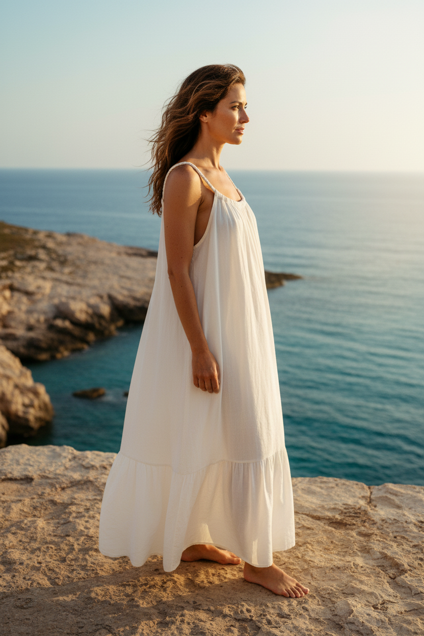 VESTIDO SKIATHOS IVORY