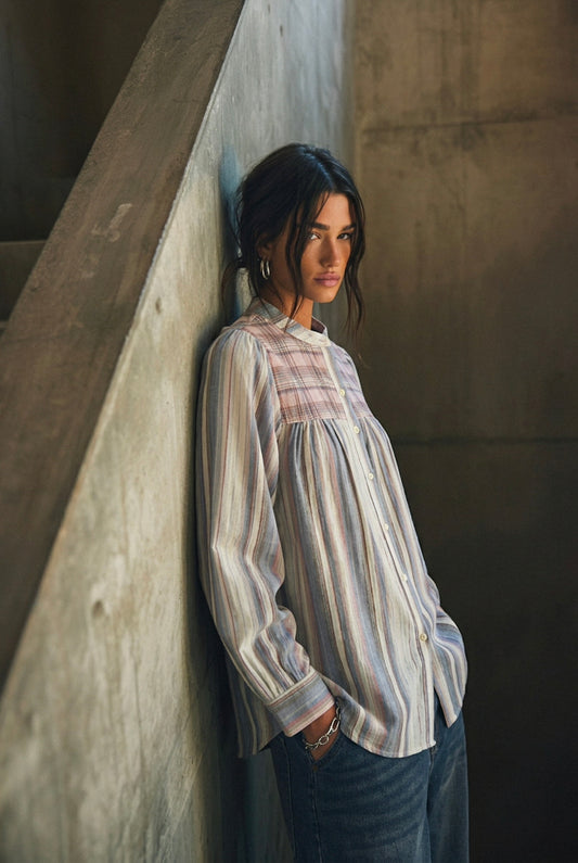BLUSA NOLAN RAYURES BLEU