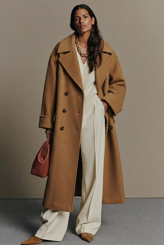 ABRIGO DE LANA SIENA CAMEL
