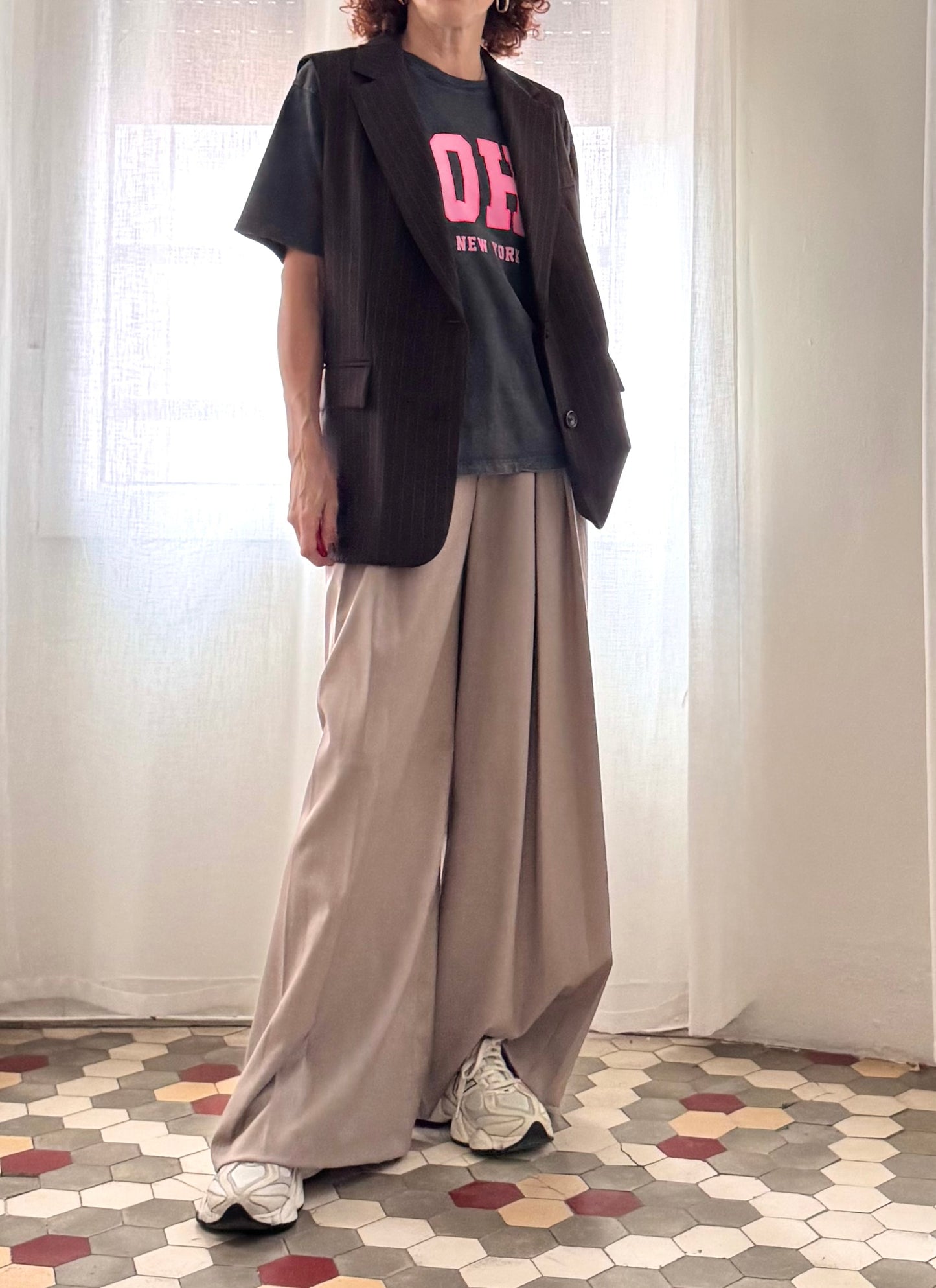 PANTALÓN DOBLE PLIEGUE  VIOLA TAUPE