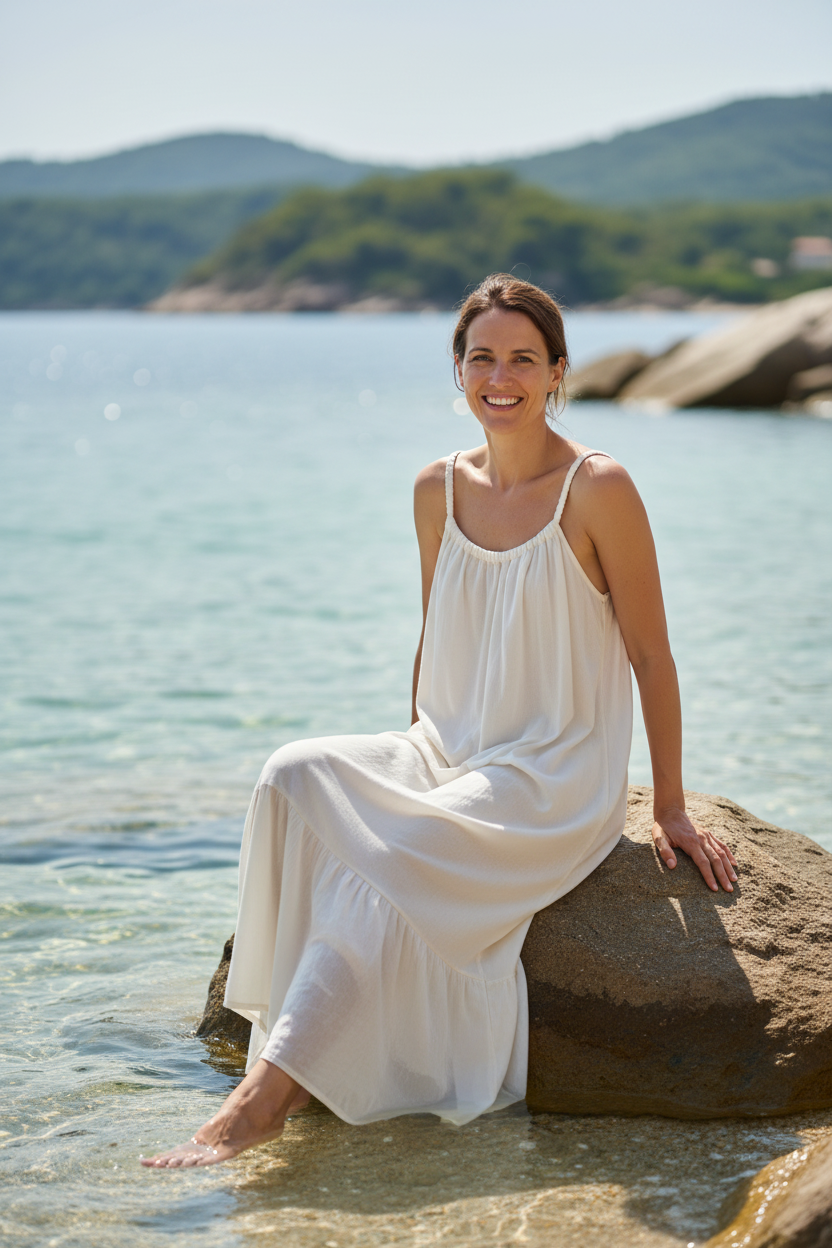 VESTIDO SKIATHOS IVORY