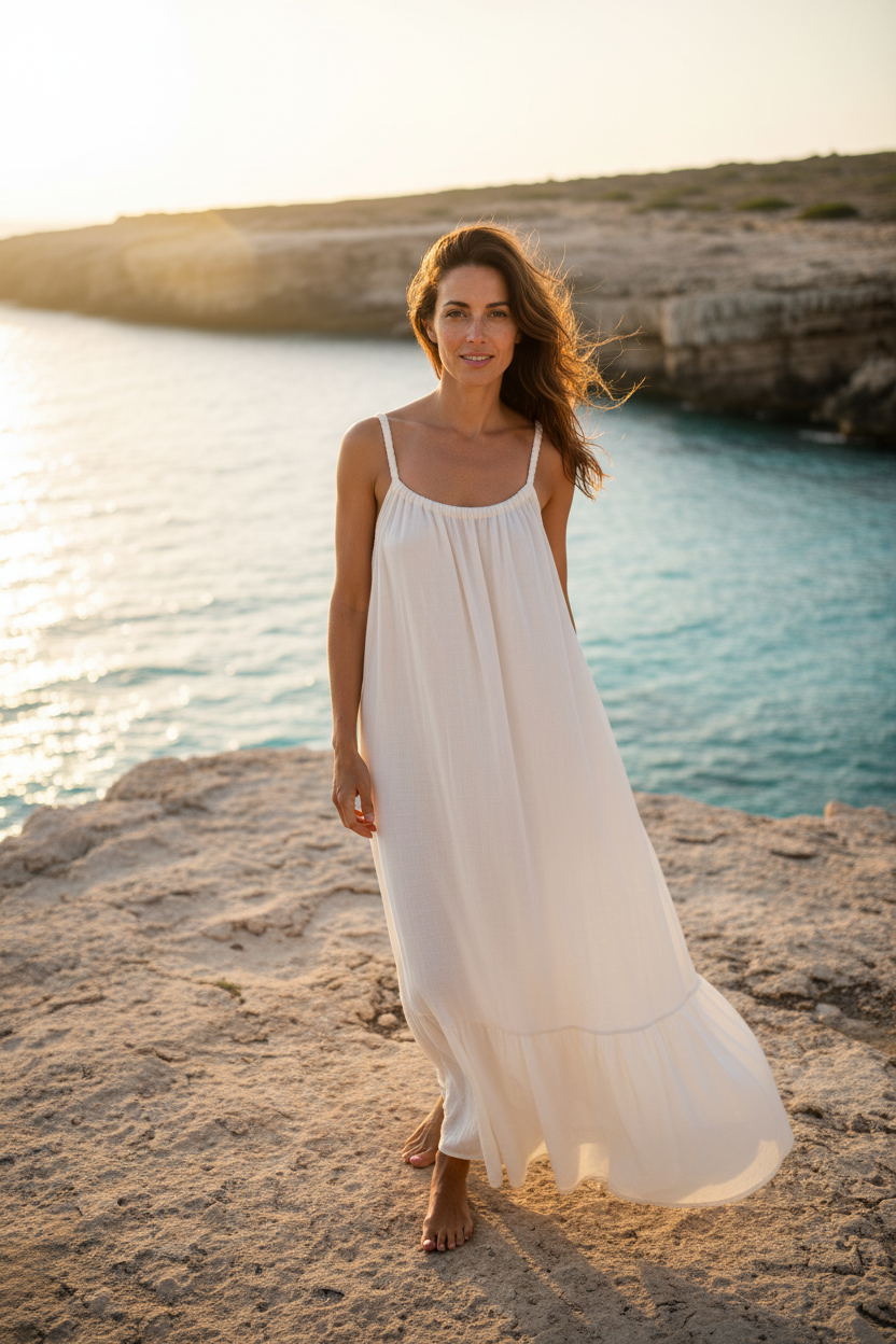 VESTIDO SKIATHOS IVORY