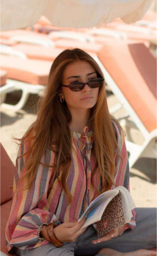 CAMISA LISABETH RAYURES ORANGE