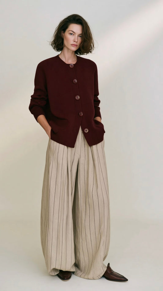 ZALLEGNA DOUBLE-BREASTED BLAZER TAUPE