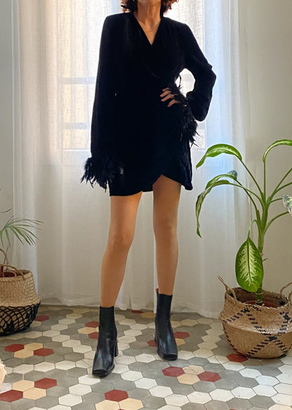 VESTID0 TERCIOPELO NATY BLACK - Sister Birkin 