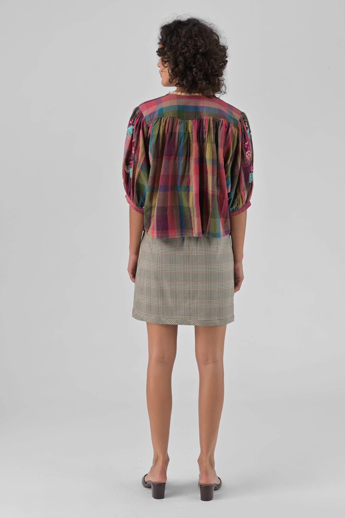 CAMISA MARA CARREAUX ROSES