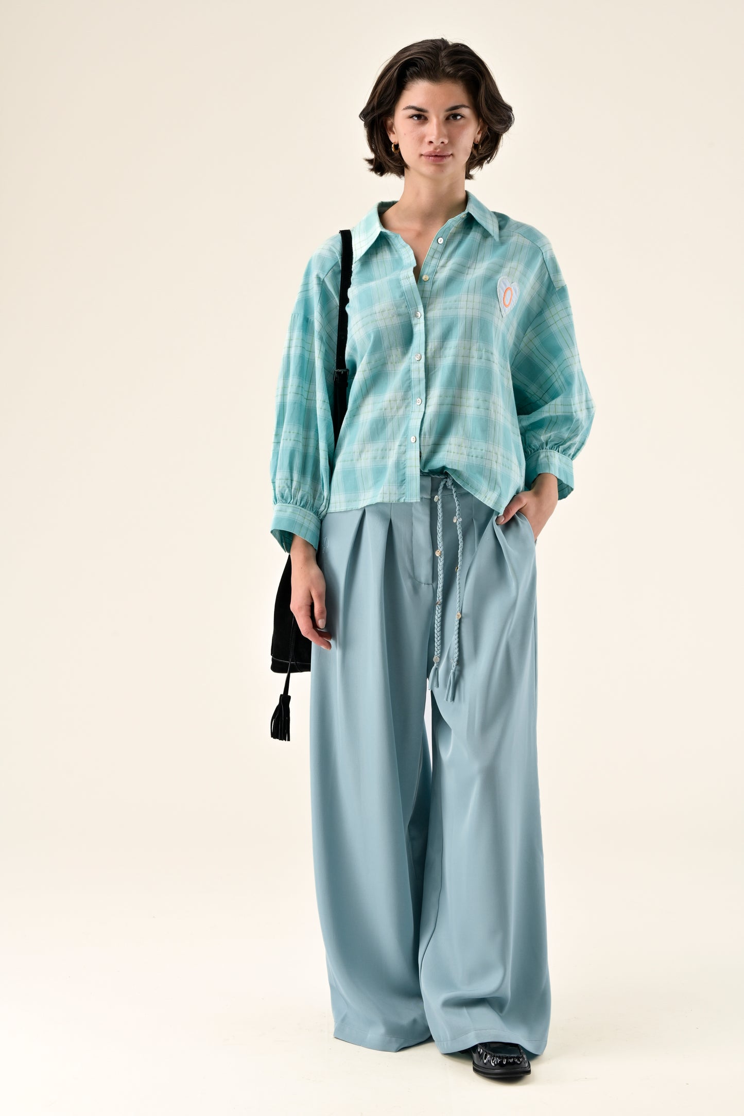 CAMISA CASILDE CARREAUX BLEUS