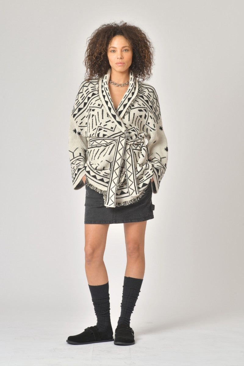 CARDIGAN JUSTINE NOIR ET BLANC