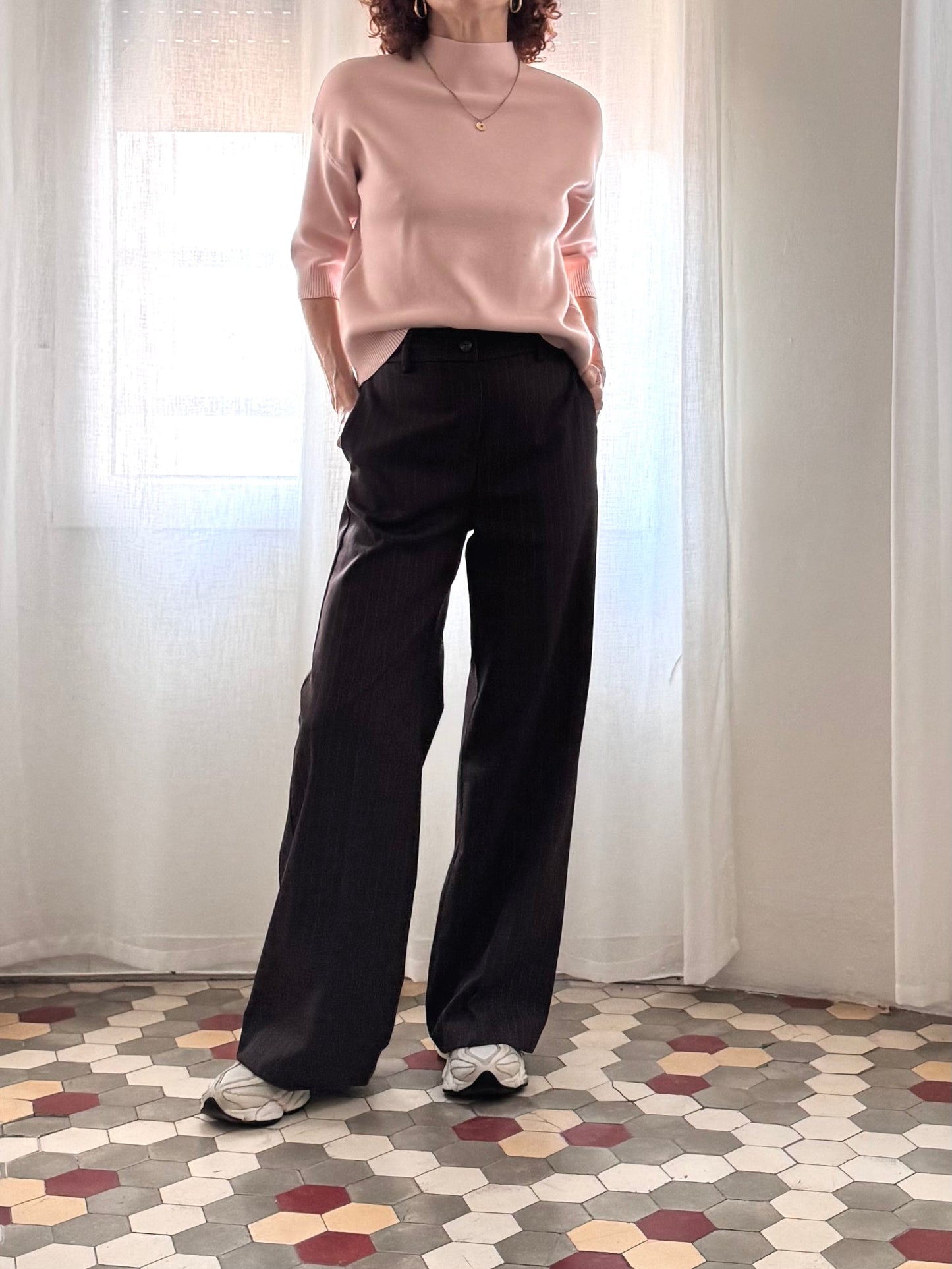 TOP PUNTO ROSELLA ANTIQUE PINK