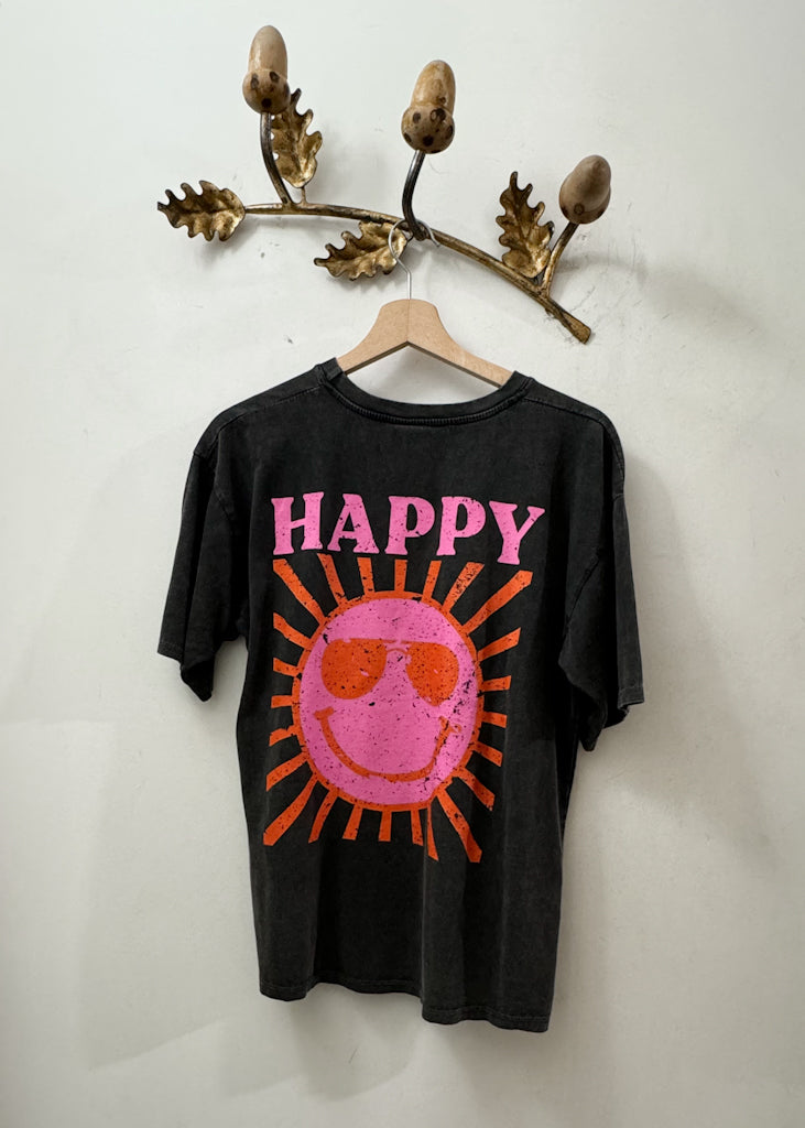 CAMISETA HAPPY BLACK