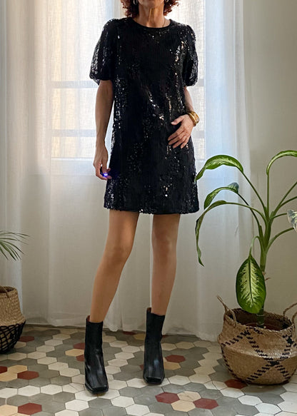 VESTID0 LENTEJUELAS BERTHA BLACK - Sister Birkin 