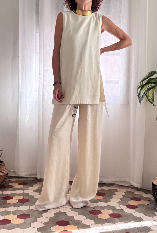 CHALECO CAROLYN MINIMAL ECRU