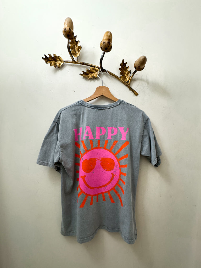 CAMISETA HAPPY LIGHT GREY