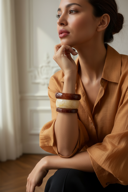 PULSERA DE RESINA HALF MOON