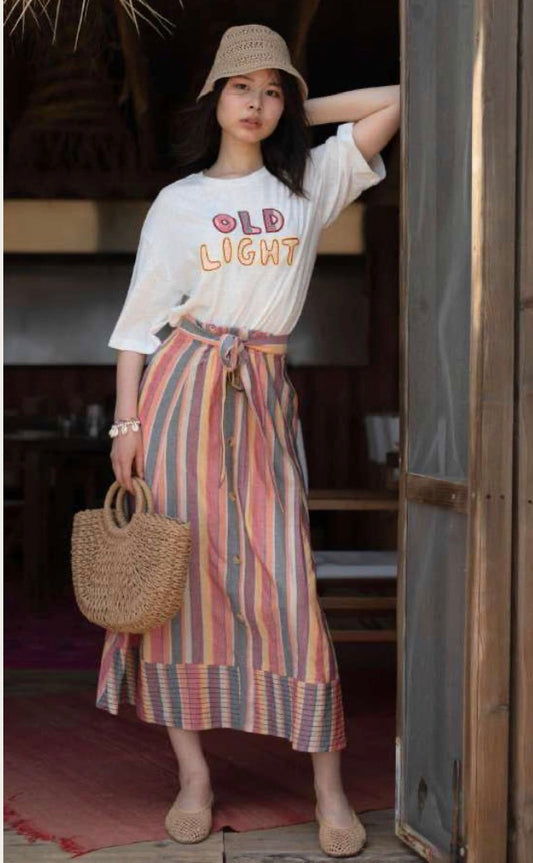 FALDA ANYCIA  RAYURES ORANGE