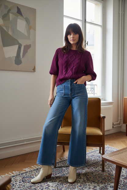 JERSEY ANITA BRAIDED CICLAMEN