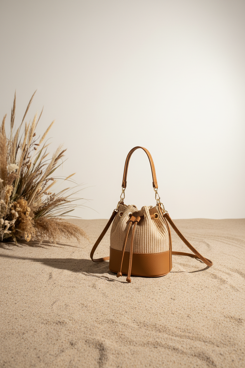 BOLSO CELYA ROTIN NATURAL