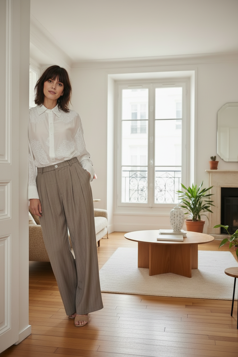 PANTALÓN NEREA LINEN CAMEL