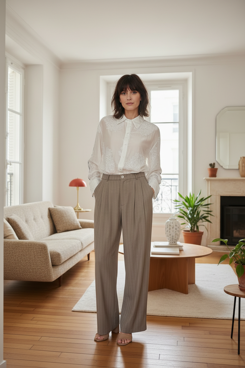 PANTALÓN NEREA LINEN CAMEL