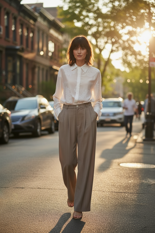 PANTALÓN NEREA LINEN CAMEL