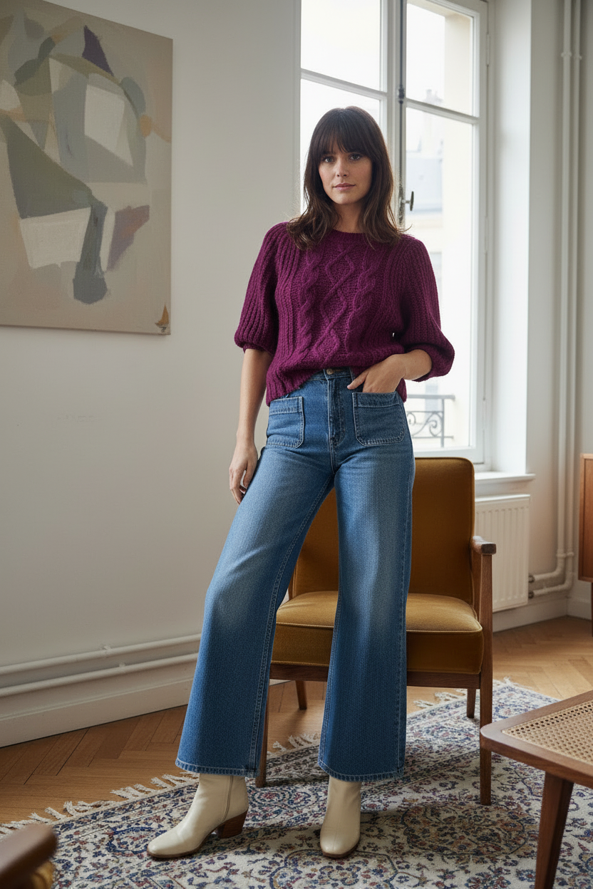 JERSEY ANITA BRAIDED CICLAMEN