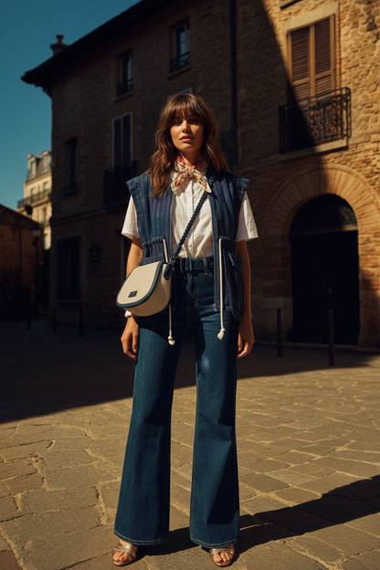 SANDALIAS ISSI 55 LINEN METALLIC GOAT GOLD