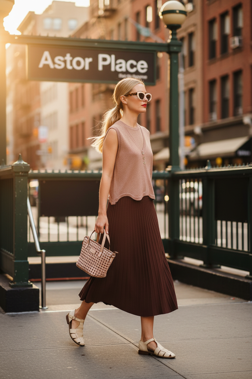 CHALECO BESSETTE LAMÉ  BLUSH