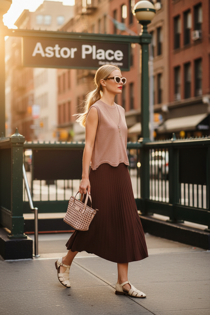 CHALECO BESSETTE LAMÉ  BLUSH