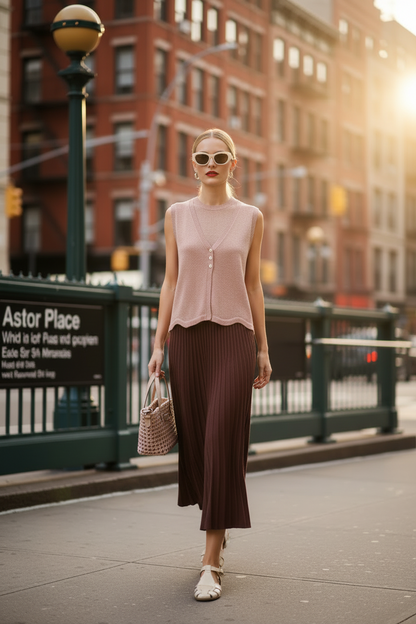 TOP BETTE LAMÉ  BLUSH