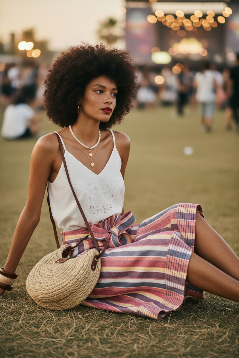 FALDA ANYCIA  RAYURES ORANGE