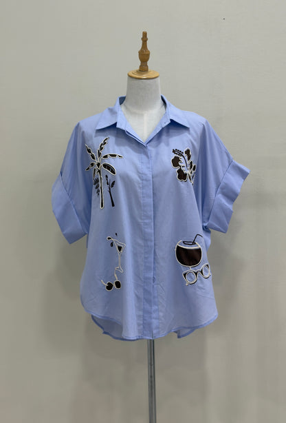 CAMISA PALM SPRINGS BABY BLUE
