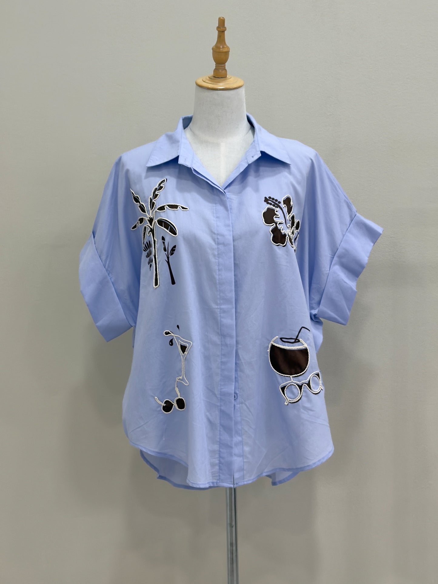 CAMISA PALM SPRINGS BABY BLUE