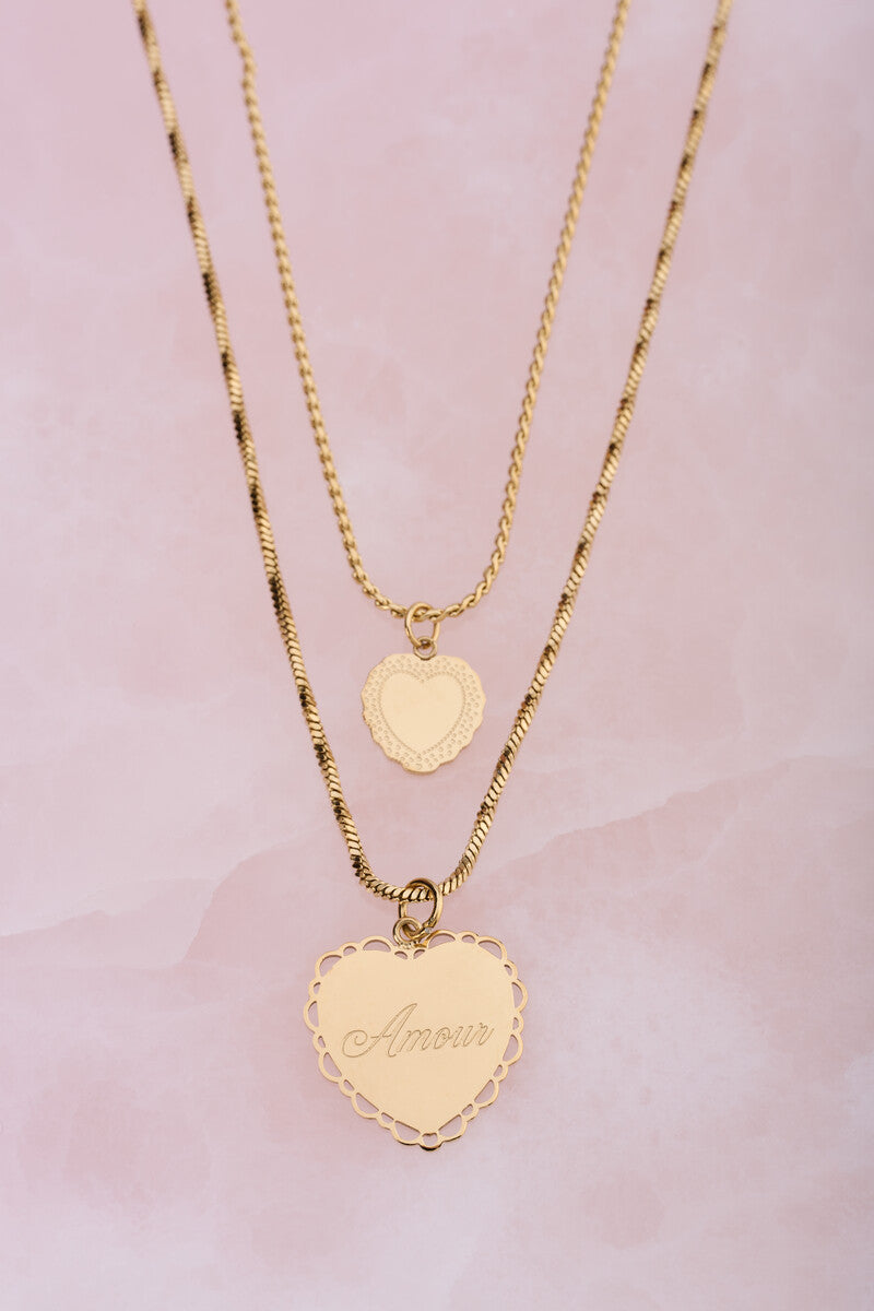 COLLAR DOUBLE LOVE GOLD