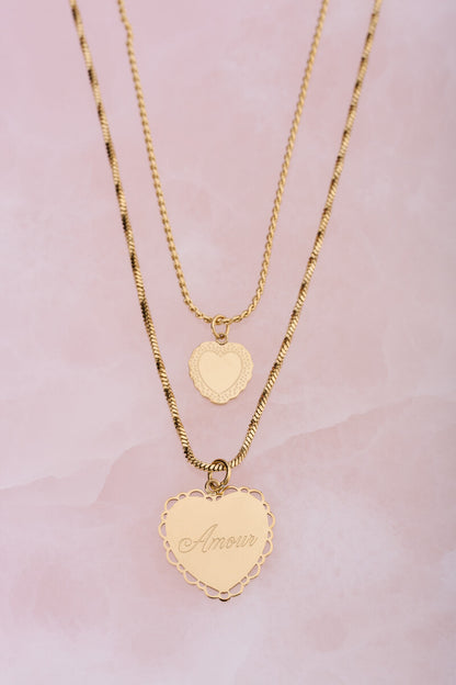 COLLAR DOUBLE LOVE GOLD