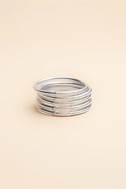 BRAZALETE GRUESO MANTRA KUMLAI SILVER - Sister Birkin 