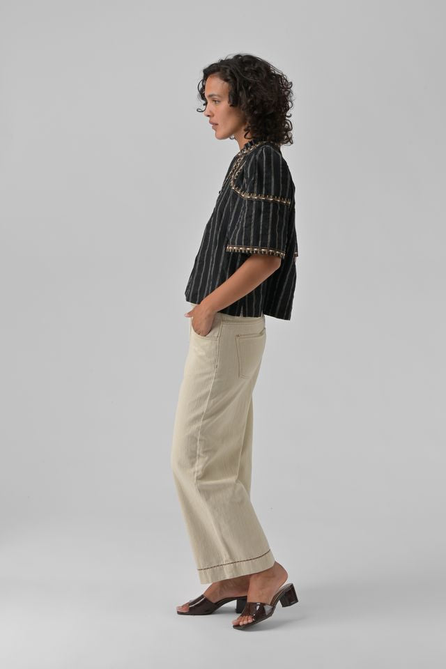 TOP BRODERIE CORA NOIR