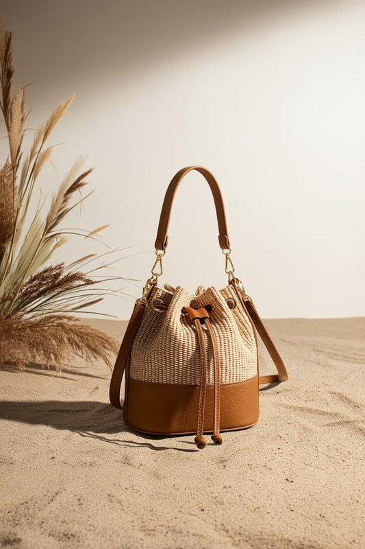 BOLSO CELYA ROTIN NATURAL