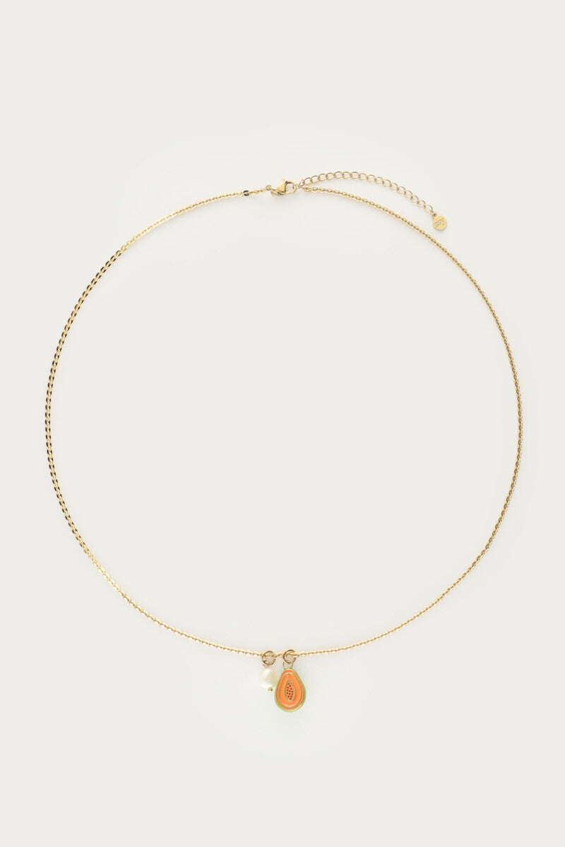 COLLAR PEARL PAPAYA
