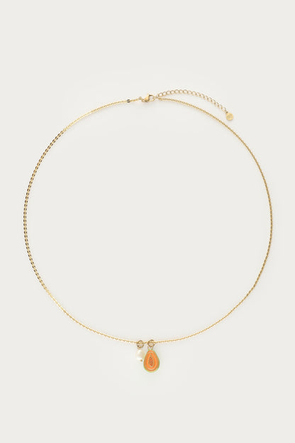 COLLAR PEARL PAPAYA