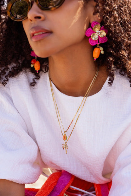 COLLAR PEARL PAPAYA