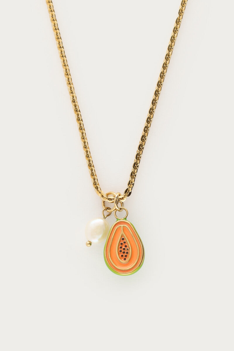 COLLAR PEARL PAPAYA