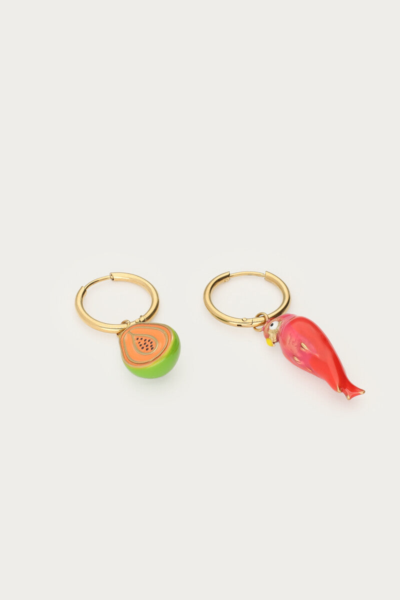 PENDIENTES PAPAYA & PARROT