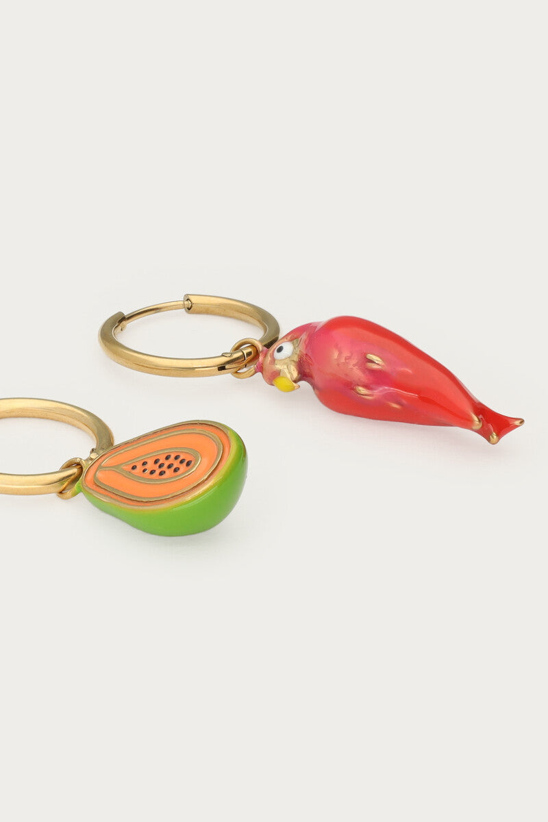 PENDIENTES PAPAYA & PARROT