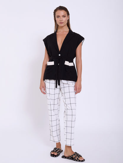 CHALECO  BIMATERIA CHAPLIN BLACK